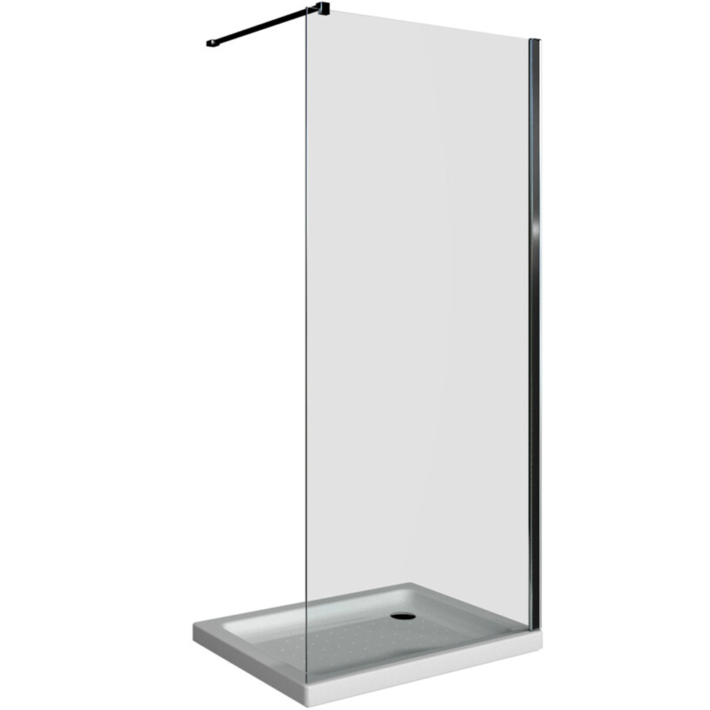 Walk-in jednodijelna tuš stijena krom profil prozirno staklo