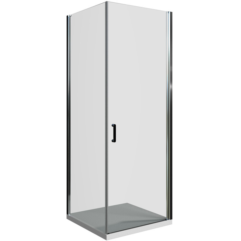 Pivot pravokutna kabina 1v krom profil prozirno staklo
