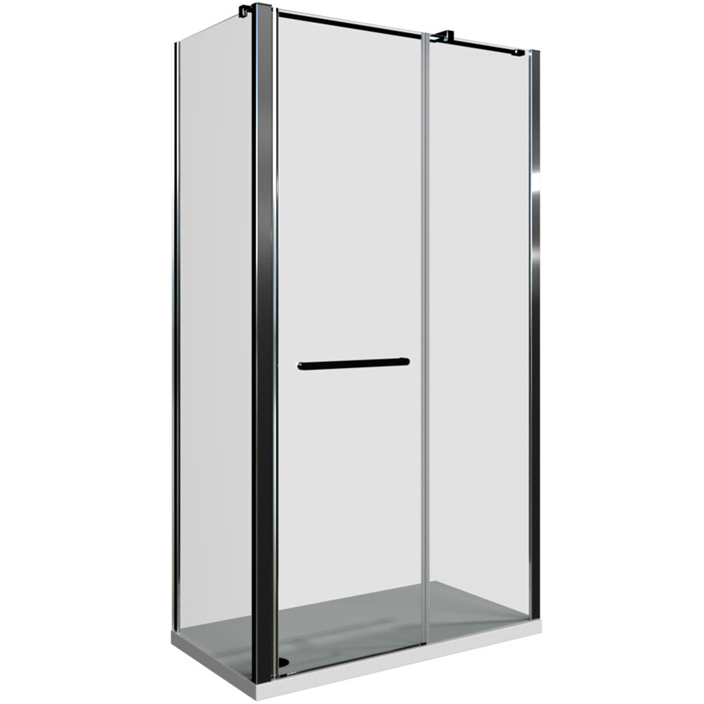 Modul pravokutna kabina 1v krom profil prozirno staklo