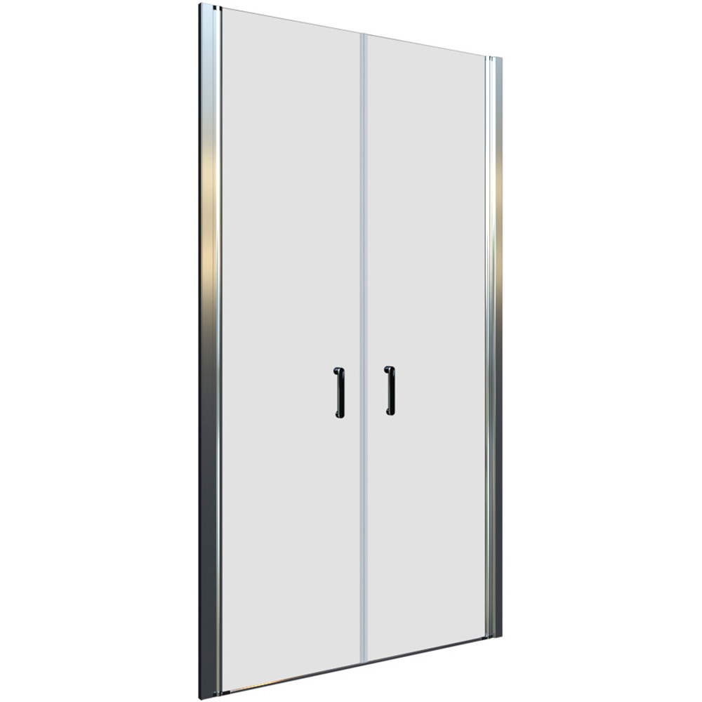 Pivot zaokretna vrata 2 dijela krom profil prozirno staklo