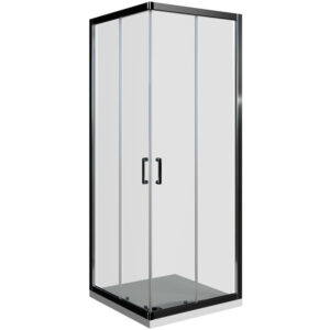 Domino kvadratna kabina krom profil prozirno staklo