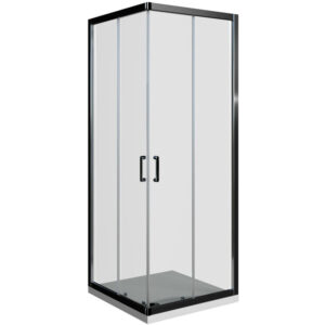 Basic kvadratna kabina krom profil prozirno staklo