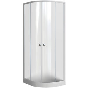 Basic polukružna kabina bijeli profil mutno staklo