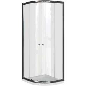 Basic polukružna kabina krom profil prozirno staklo