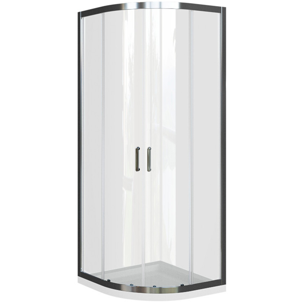 Domino polukružna kabina krom profil prozirno staklo