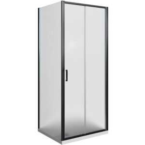 Domino pravokutna kabina 2v krom profil prozirno staklo